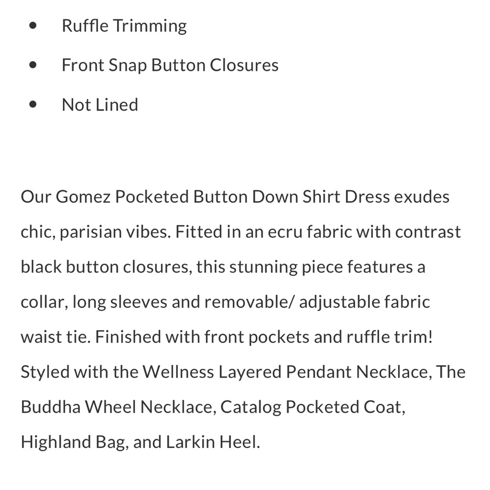 Gomez Pocketed Down Shirt Dress - Picture 7 of 7